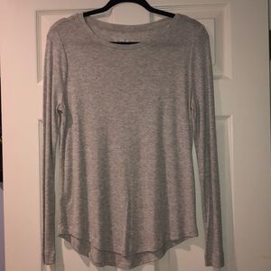 Loft gray long sleeve top